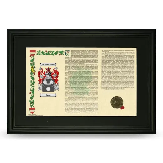 Kurtz Deluxe Armorial Landscape Framed- Black