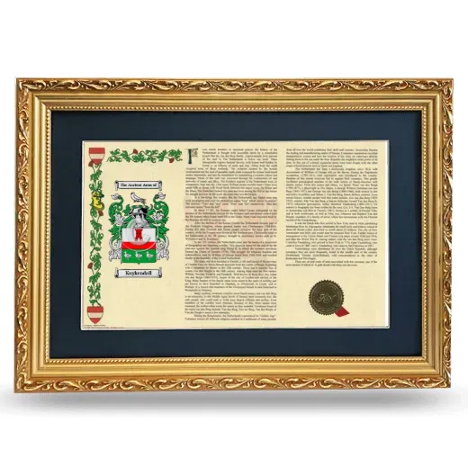 Kuykendall Deluxe Armorial Landscape Framed - Gold