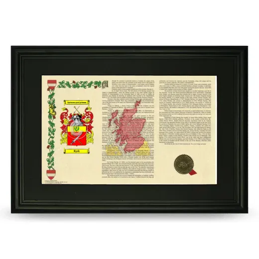 Kyrk Deluxe Armorial Landscape Framed- Black