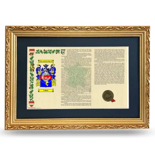 Labon Deluxe Armorial Landscape Framed - Gold