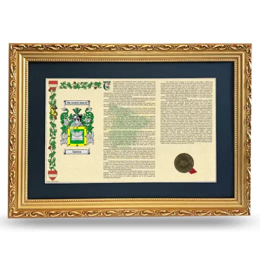 Lacasa Deluxe Armorial Landscape Framed - Gold