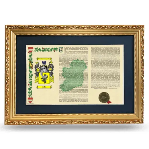 Laffin Deluxe Armorial Landscape Framed - Gold
