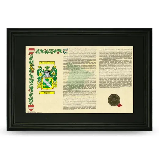 Laguno Deluxe Armorial Landscape Framed- Black
