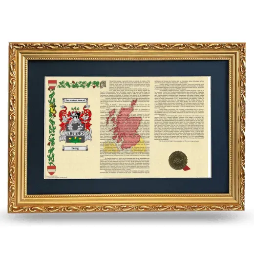 Laing Deluxe Armorial Landscape Framed - Gold