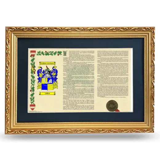 Laken Deluxe Armorial Landscape Framed - Gold