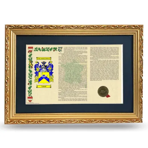 Lamal Deluxe Armorial Landscape Framed - Gold