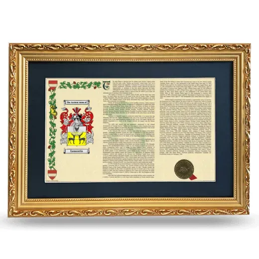 Lamantia Deluxe Armorial Landscape Framed - Gold