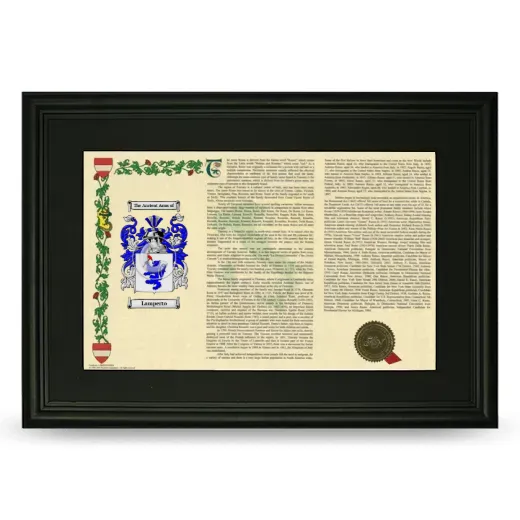 Lamperto Deluxe Armorial Landscape Framed- Black