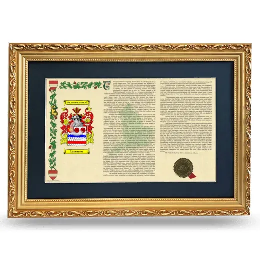 Lancaster Deluxe Armorial Landscape Framed - Gold