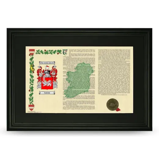 Lancon Deluxe Armorial Landscape Framed- Black