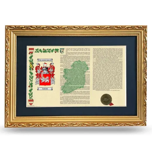 Lancon Deluxe Armorial Landscape Framed - Gold
