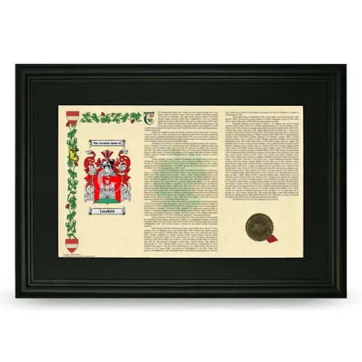 Landahl Deluxe Armorial Landscape Framed- Black