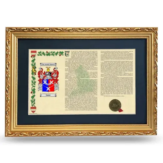 Laner Deluxe Armorial Landscape Framed - Gold