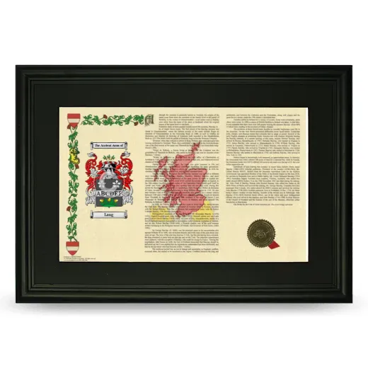 Lang Deluxe Armorial Landscape Framed- Black