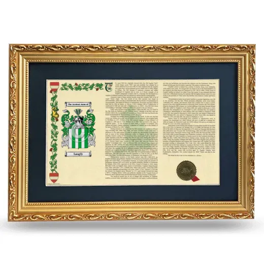 Langfy Deluxe Armorial Landscape Framed - Gold