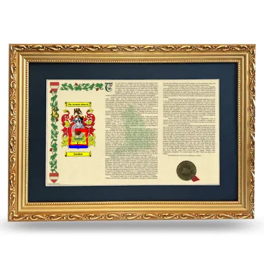 Lanine Deluxe Armorial Landscape Framed - Gold