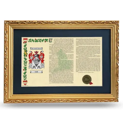 Lank Deluxe Armorial Landscape Framed - Gold