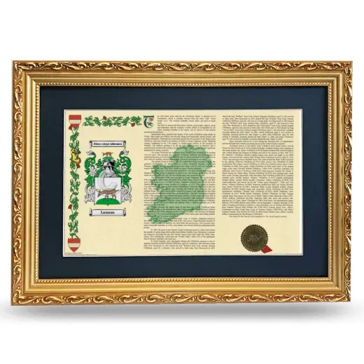 Lannon Deluxe Armorial Landscape Framed - Gold