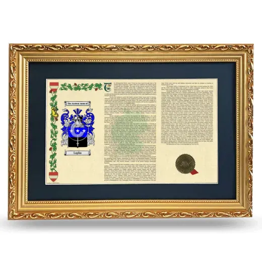 Lapka Deluxe Armorial Landscape Framed - Gold