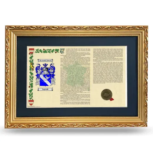 Laprade Deluxe Armorial Landscape Framed - Gold