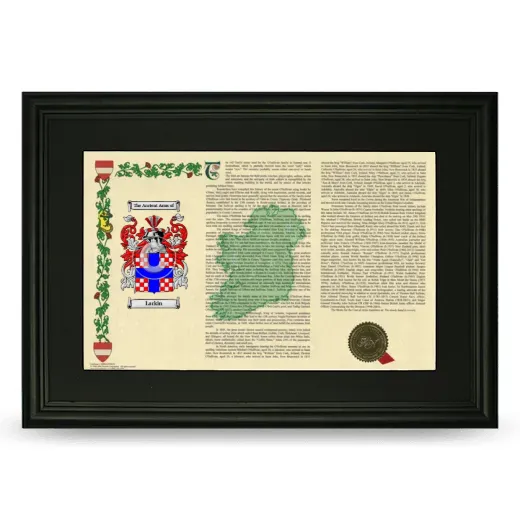 Larkin Deluxe Armorial Landscape Framed- Black
