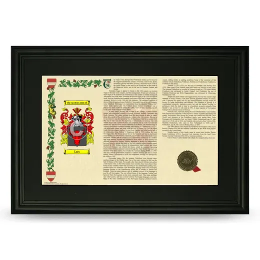 Lars Deluxe Armorial Landscape Framed- Black