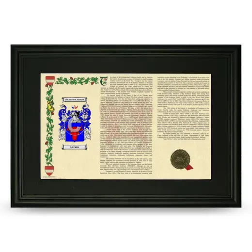 Larson Deluxe Armorial Landscape Framed- Black