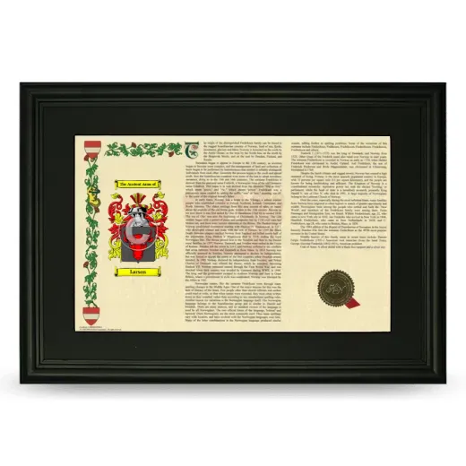 Larson Deluxe Armorial Landscape Framed- Black