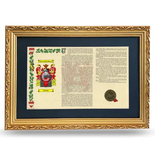 Larson Deluxe Armorial Landscape Framed - Gold