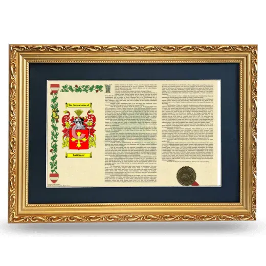 Lattimar Deluxe Armorial Landscape Framed - Gold
