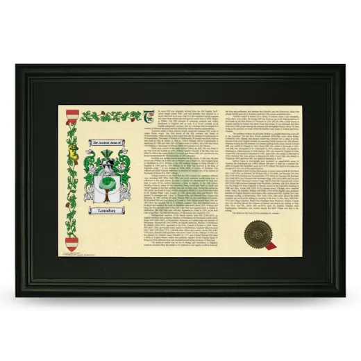 Laundray Deluxe Armorial Landscape Framed- Black