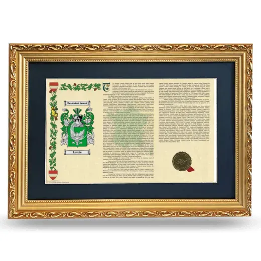 Lavoie Deluxe Armorial Landscape Framed - Gold