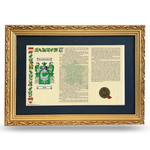 Lavy Deluxe Armorial Landscape Framed - Gold