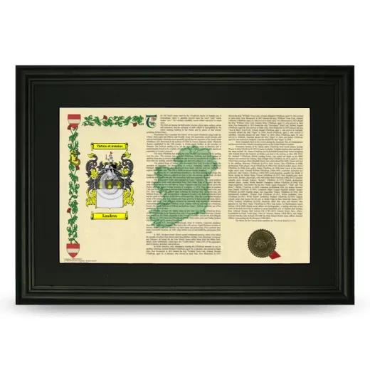 Lawless Deluxe Armorial Landscape Framed- Black