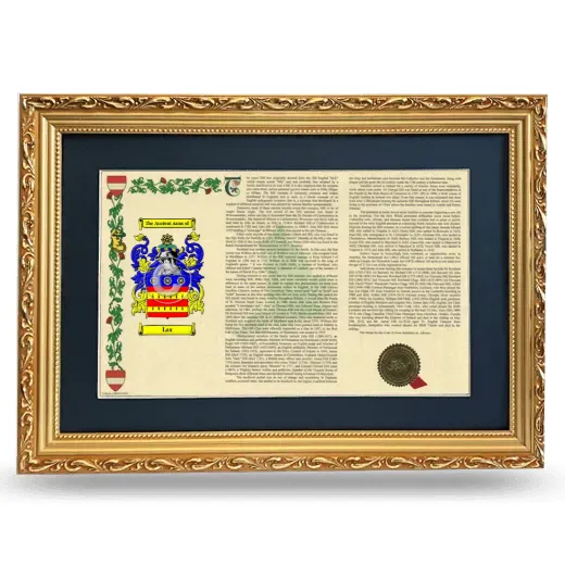 Lax Deluxe Armorial Landscape Framed - Gold