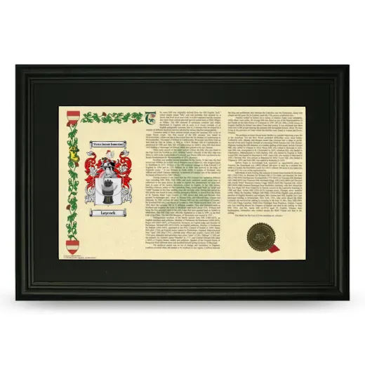 Laycock Deluxe Armorial Landscape Framed- Black