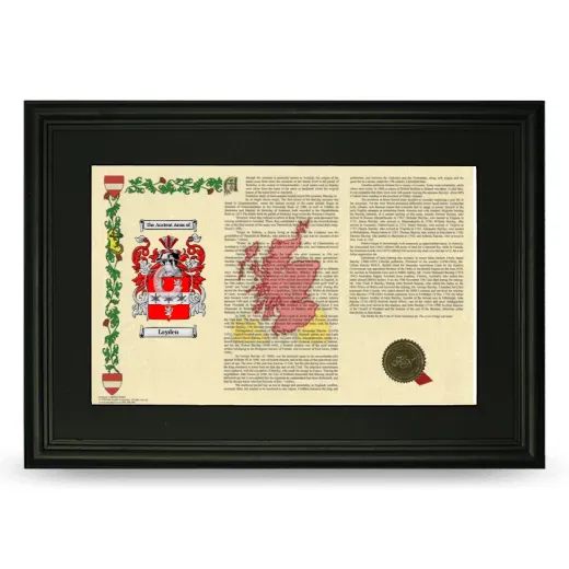 Layden Deluxe Armorial Landscape Framed- Black