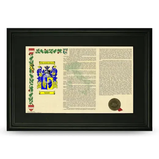 Lazzer Deluxe Armorial Landscape Framed- Black