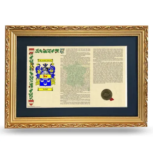 Le bel Deluxe Armorial Landscape Framed - Gold