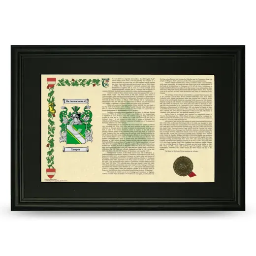Leaper Deluxe Armorial Landscape Framed- Black