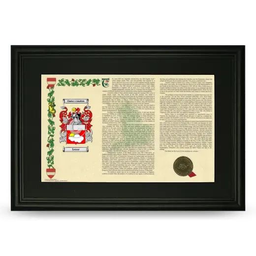 Lease Deluxe Armorial Landscape Framed- Black