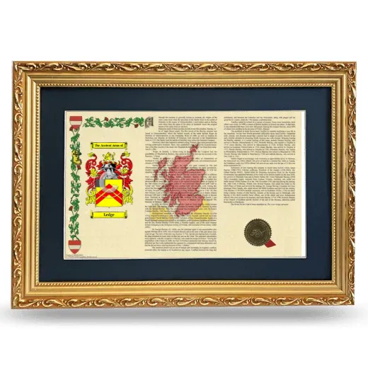 Ledge Deluxe Armorial Landscape Framed - Gold