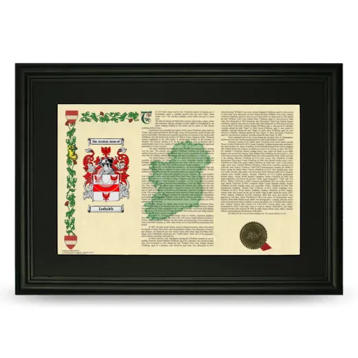 Ledwith Deluxe Armorial Landscape Framed- Black