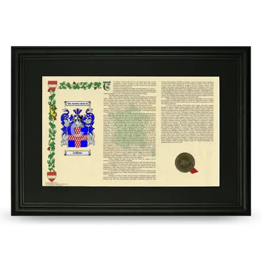 Lefleur Deluxe Armorial Landscape Framed- Black