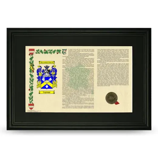 Legrange Deluxe Armorial Landscape Framed- Black