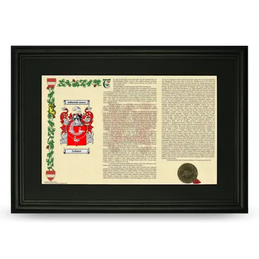 Leisner Deluxe Armorial Landscape Framed- Black