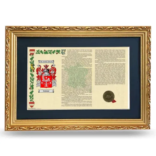 Lejeune Deluxe Armorial Landscape Framed - Gold