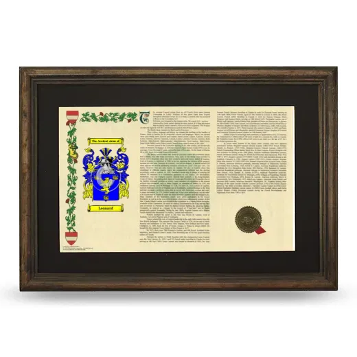 Leonard Deluxe Armorial Landscape Framed - Brown