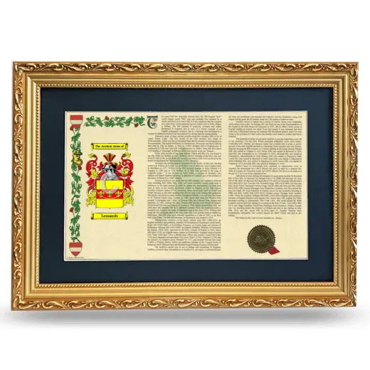 Leonards Deluxe Armorial Landscape Framed - Gold