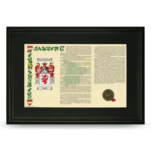 Leone Deluxe Armorial Landscape Framed- Black